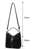 BLACK SLOUCH BAG WITH PADLOCK
