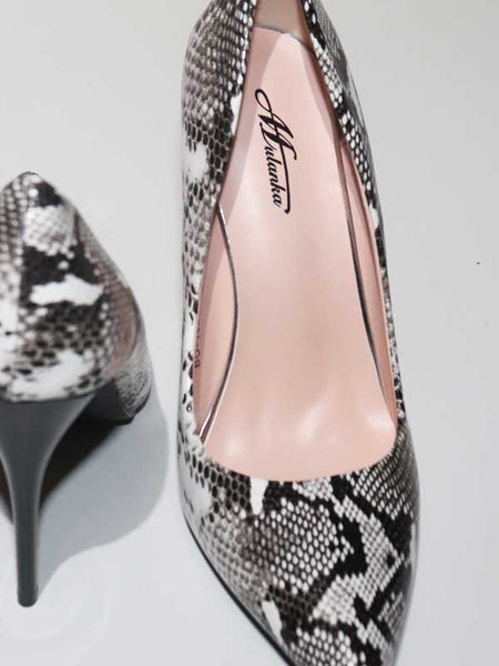 Snakeskin peep toe on sale heels