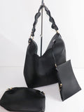BLACK SLOUCH BAG IN BAG WITH CLUTCH