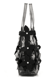 BLACK JELLY BAG WITH FLOWERS DESIGN