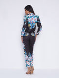 DARK FLORAL CO-ORD TROUSERS & SHIRT SET
